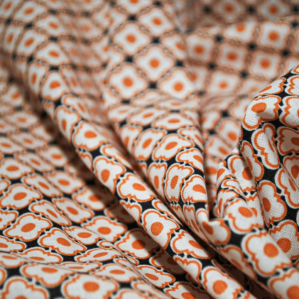 tissu-coton-imprime-morocco-orange